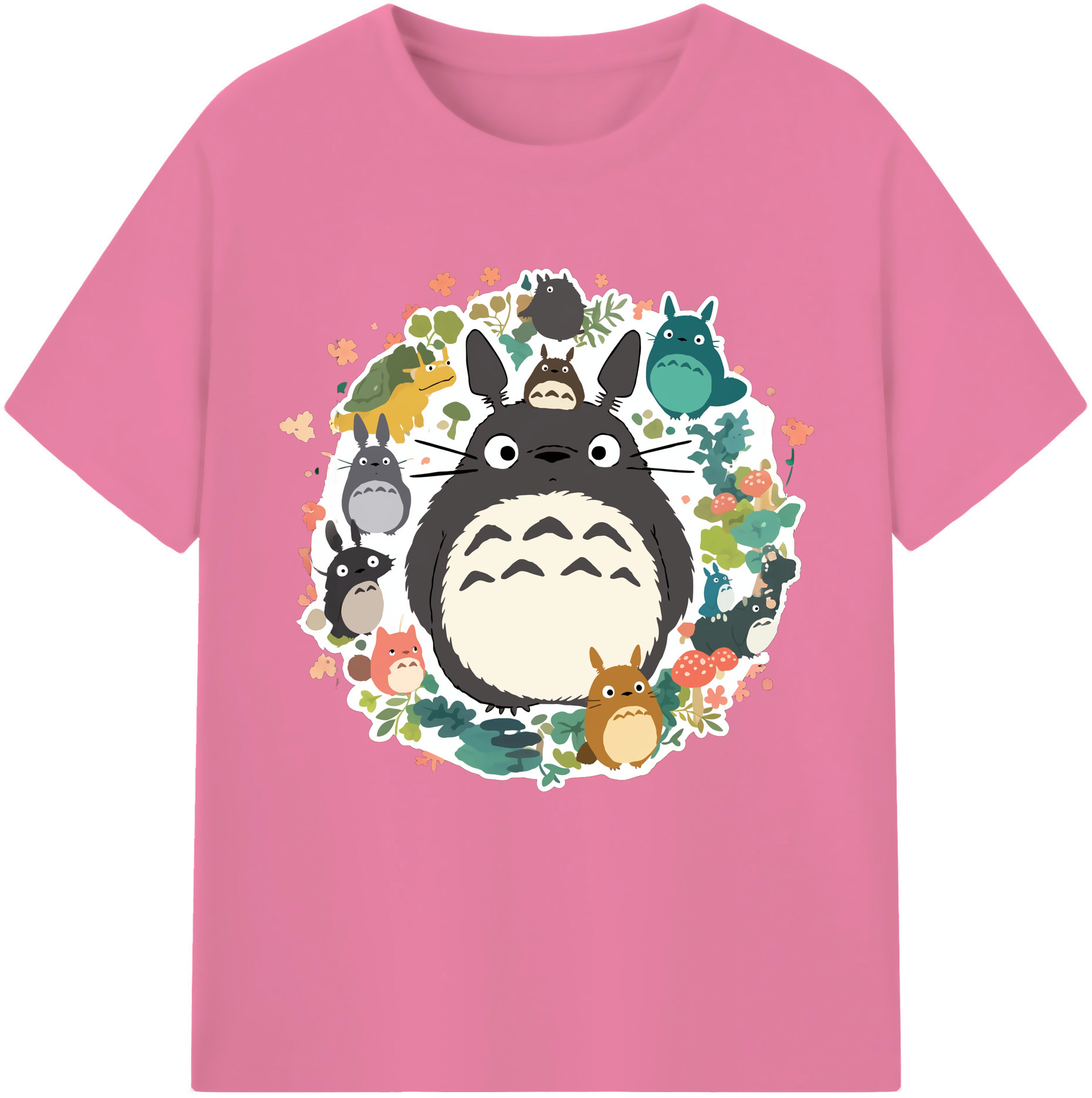 （画像用） となりのトトロ 草壁メイ 草壁サツキ My Neighbor Totoro Satsuki Kusakabe Mei Kusakabe 綿100％半袖Tシャツ（フロントプリント）